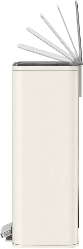 EKO - Marina Pedaalemmer 30 liter - Stainless steel Plastic - crême wit - Prullenbak