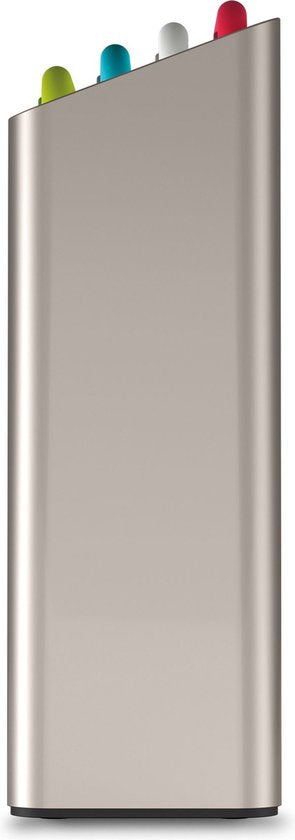 Joseph Joseph Folio™ Snijplankenset 4-delig – Medium – Multikleur – Kleurgecodeerd – Met Opbergstand – RVS Handgrepen