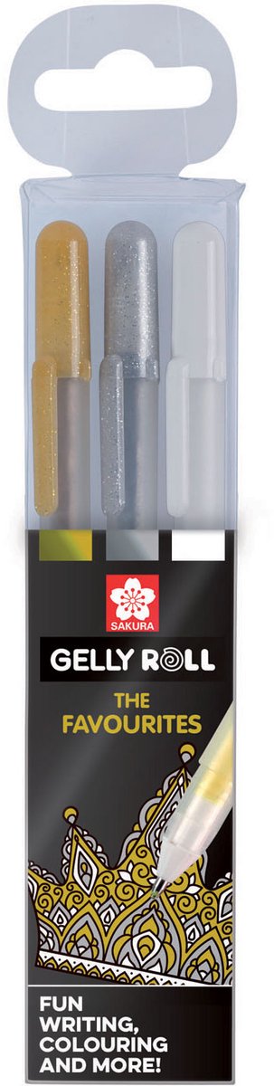 Sakura Gelly Roll Mixed Set 3 Goud Zilver Wit
