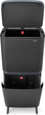Brabantia SortUp Hi Prullenbak 20 + 25 liter - Afvalscheiding - Dark Grey