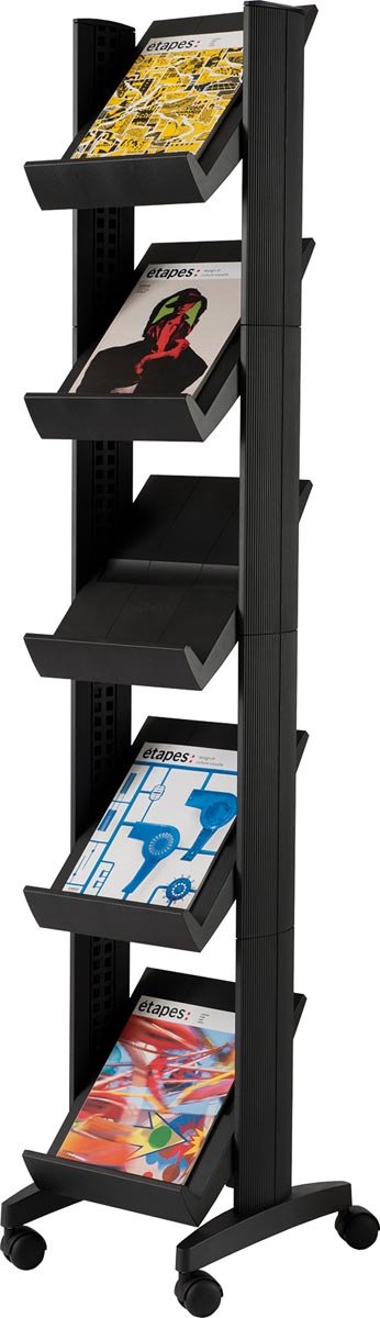 Paperflow Corner - Magazine Rack - Black - Polystyrene