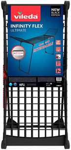 Vileda Infinity Flex Ultimate Droogrek (Black Edition) - Tafel Droogrek - 30 m drooglengte - Telescopisch uittrekbaar ce