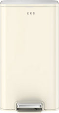 EKO - Marina Pedaalemmer 30 liter - Stainless steel Plastic - crême wit - Prullenbak