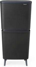 Brabantia SortUp Hi Prullenbak 20 + 25 liter - Afvalscheiding - Dark Grey
