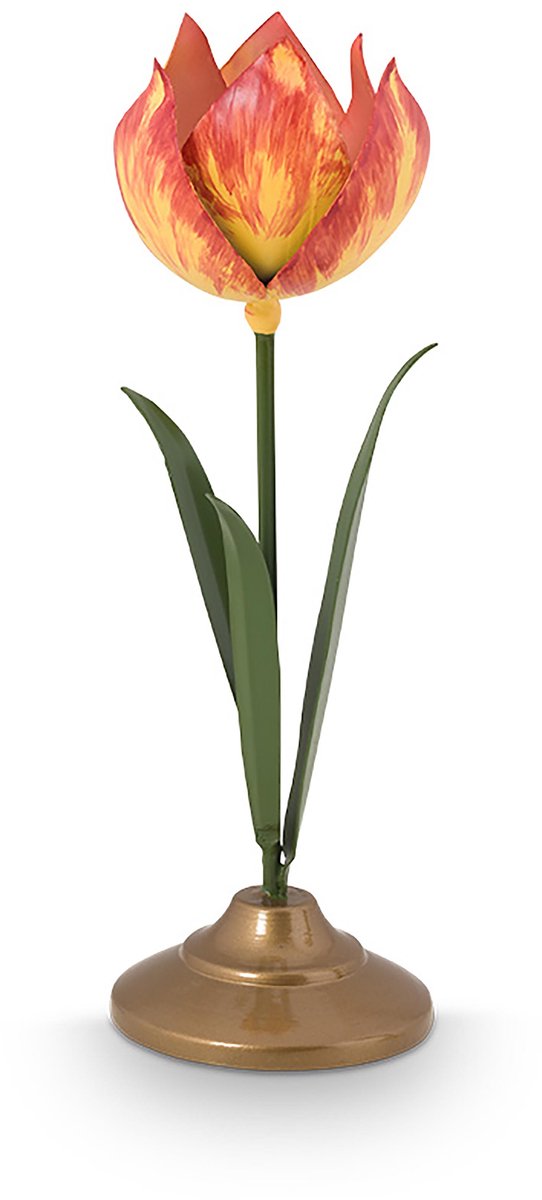Pip Studio - Tulpen Kandelaar - Woonaccessoires - Geel kaarsenhouder - 26cm - Set van 2 kaarsenhouders