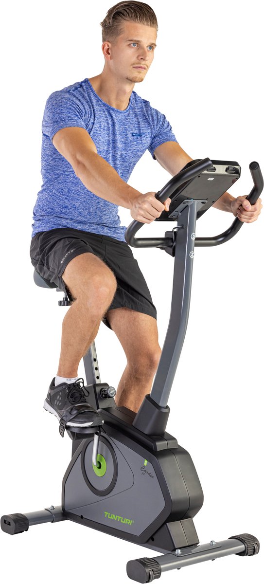 Tunturi Cardio Fit E35 Exercise Bike - Ergometer - Bluetooth - Fitness bike with 12 training programs - Comfort plus saddle - Heart rate function - Incl. free app