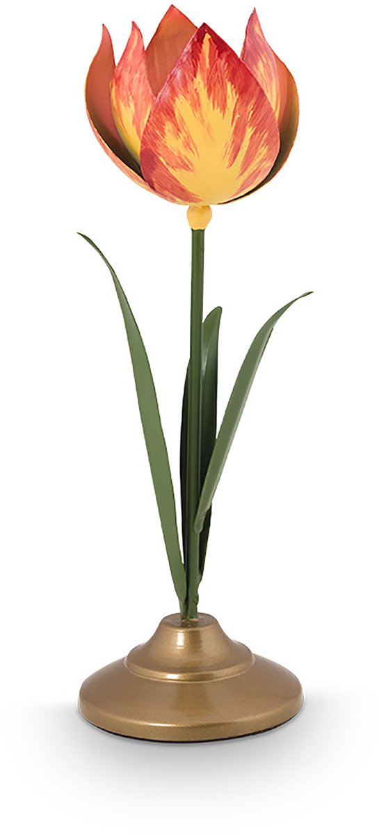 Pip Studio - Tulpen Kandelaar - Woonaccessoires - Geel kaarsenhouder - 26cm - Set van 2 kaarsenhouders