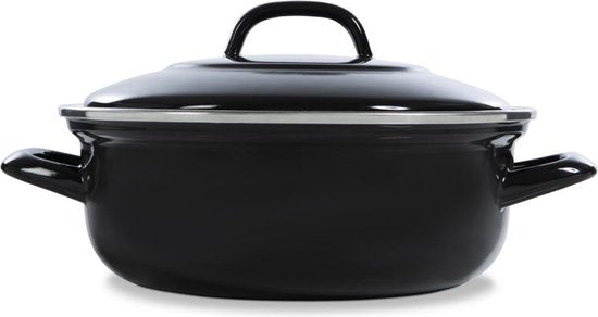 BK Fortalit Emaille braadpan 20cm/1.4L – Inductie braadpan – geëmailleerd staal – Ovenbestendig tot 230 graden – Geen an