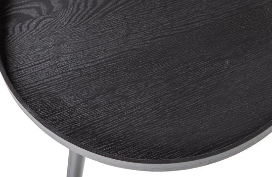 WOOOD Mesa Bijzettafel L - Hout - Zwart - 34xØ60 – Retour, als nieuw