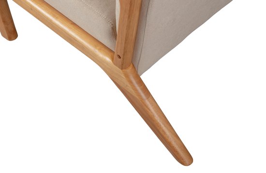 WOOOD Mark Fauteuil - Stof - Naturel - 75x67x82
