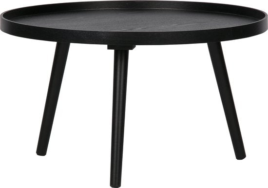 WOOOD Mesa Bijzettafel L - Hout - Zwart - 34xØ60 – Retour, als nieuw