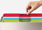 Joseph Joseph Folio™ Snijplankenset 4-delig – Medium – Multikleur – Kleurgecodeerd – Met Opbergstand – RVS Handgrepen