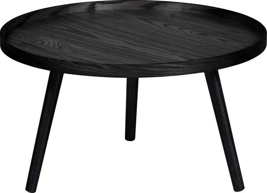 WOOOD Mesa Bijzettafel L - Hout - Zwart - 34xØ60 – Retour, als nieuw