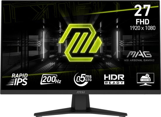 MSI MAG 274F - Full HD Gaming Monitor - Rapid IPS - 200Hz - 27 Inch – Outlet, licht beschadigd