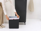 Brabantia SortUp Hi Prullenbak 20 + 25 liter - Afvalscheiding - Dark Grey