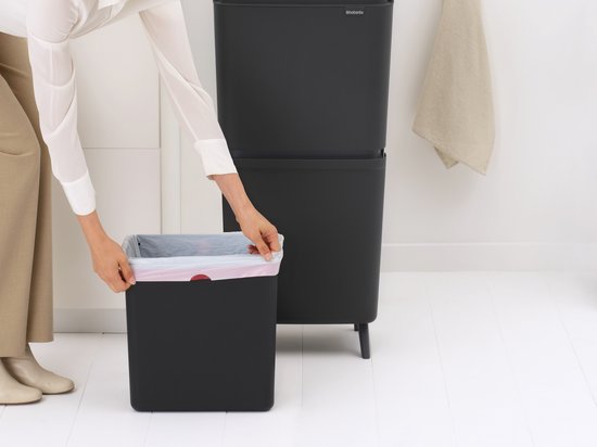 Brabantia SortUp Hi Prullenbak 20 + 25 liter - Afvalscheiding - Dark Grey