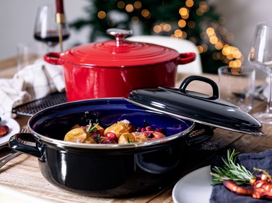 BK Fortalit Emaille braadpan 20cm/1.4L – Inductie braadpan – geëmailleerd staal – Ovenbestendig tot 230 graden – Geen an