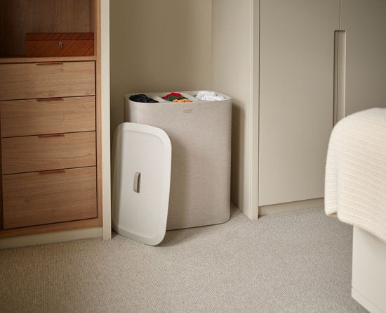 Joseph Joseph Tota Wasmand - 3 Compartimenten – Was Sorteren – 90 Liter - Ecru – Outlet, licht beschadigd