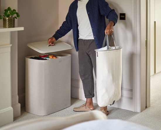 Joseph Joseph Tota Wasmand - 3 Compartimenten – Was Sorteren – 90 Liter - Ecru – Outlet, licht beschadigd