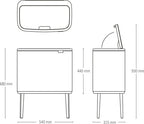 Brabantia Bo Touch Bin Prullenbak - 36 liter - 1 vak - Soft Beige