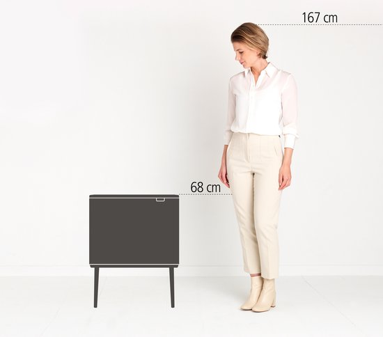 Brabantia Bo Touch Bin Prullenbak - 36 liter - 1 vak - Soft Beige