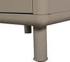 WOOOD Rune Ladekast met 2 lades - Metaal - Honinggeel - 45x42x42 – Retour, als nieuw