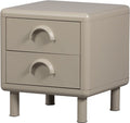 WOOOD Rune Ladekast met 2 lades - Metaal - Honinggeel - 45x42x42 – Retour, als nieuw