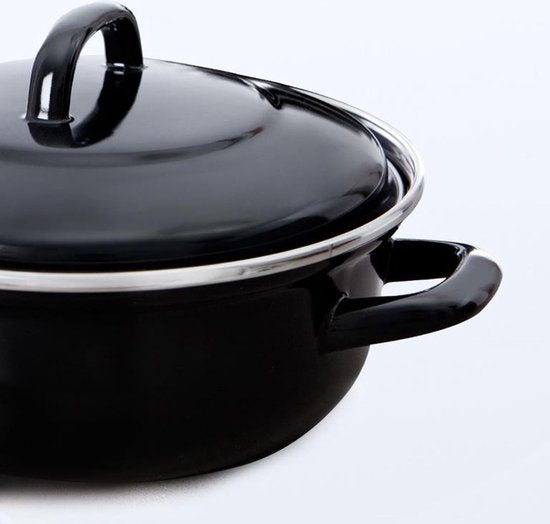 BK Fortalit Emaille braadpan 20cm/1.4L – Inductie braadpan – geëmailleerd staal – Ovenbestendig tot 230 graden – Geen an
