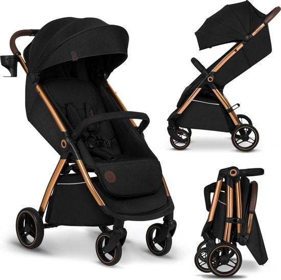 Lionelo Ingrid Buggy - Kinderwagen tot 22 kg - Auto-Folding Systeem - 360° EVA Wielen - XXL Luifel met UPF50+ - Verstelb