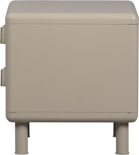 WOOOD Rune Ladekast met 2 lades - Metaal - Honinggeel - 45x42x42 – Retour, als nieuw