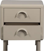 WOOOD Rune Ladekast met 2 lades - Metaal - Honinggeel - 45x42x42 – Retour, als nieuw
