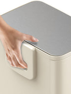 EKO - Marina Pedaalemmer 30 liter - Stainless steel Plastic - crême wit - Prullenbak