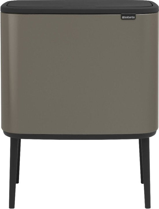 Brabantia Bo Touch Bin Prullenbak 3 x 11 liter Platinum – vooraanzicht