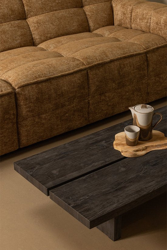 WOOOD Lion Salontafel - MDF - Donkerbruin - 25x140x60 – Outlet, licht beschadigd