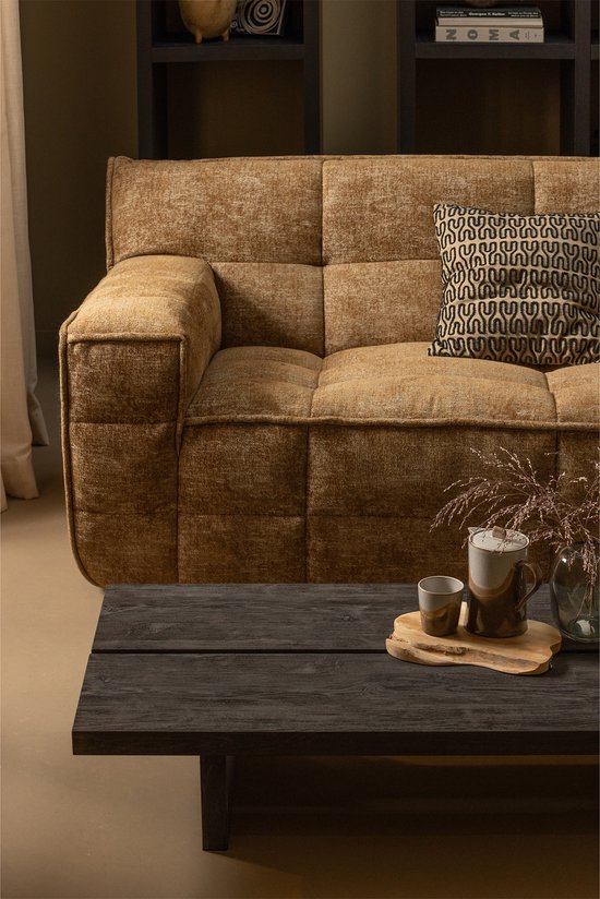 WOOOD Lion Salontafel - MDF - Donkerbruin - 25x140x60 – Outlet, licht beschadigd