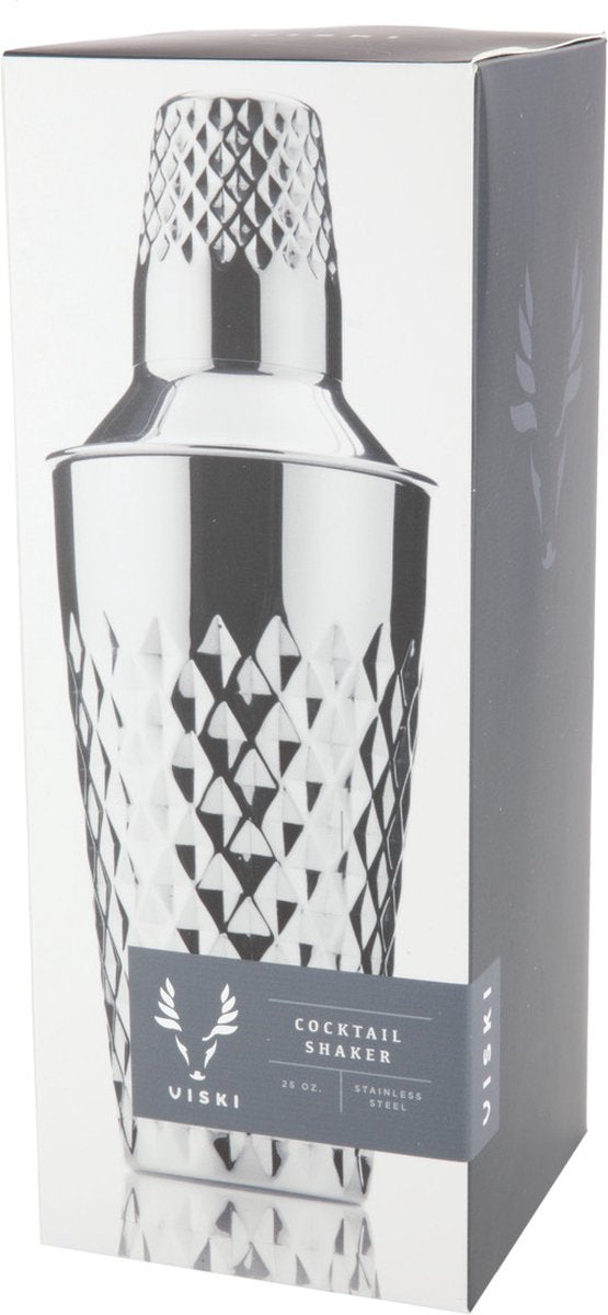 Viski Faceted Cocktailshaker - roestvrijstaal - 740ml