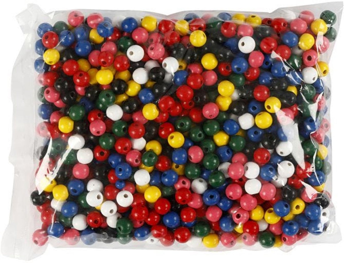 CC Wooden Beads Mix, dia. 10 mm, hole size 3 mm