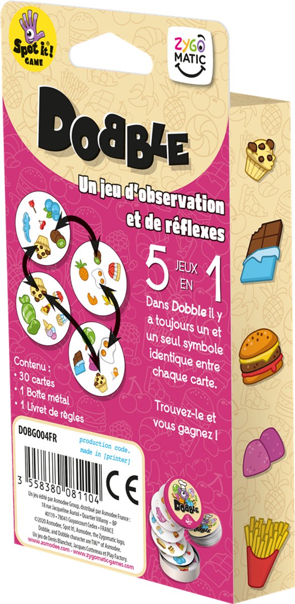 Asmodee Dobble Gourmandise kaartspel