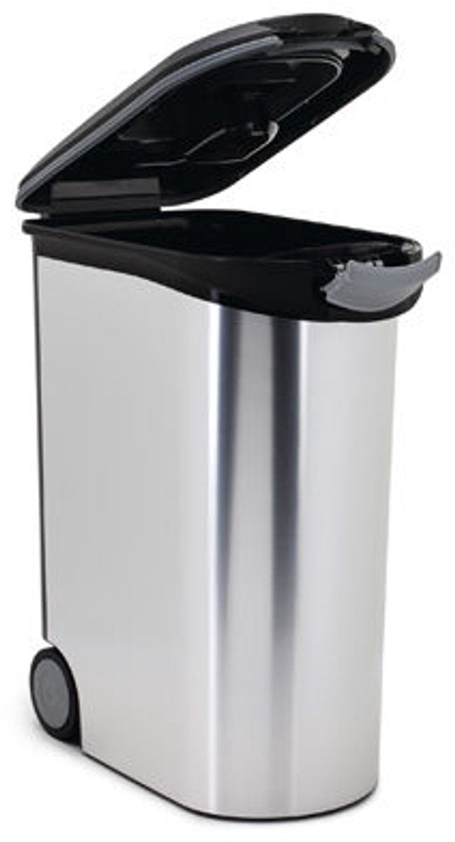 Curver Pet Food Container Dog or Cat - 35L - 12KG - 28x49x42.5cm - Metallic
