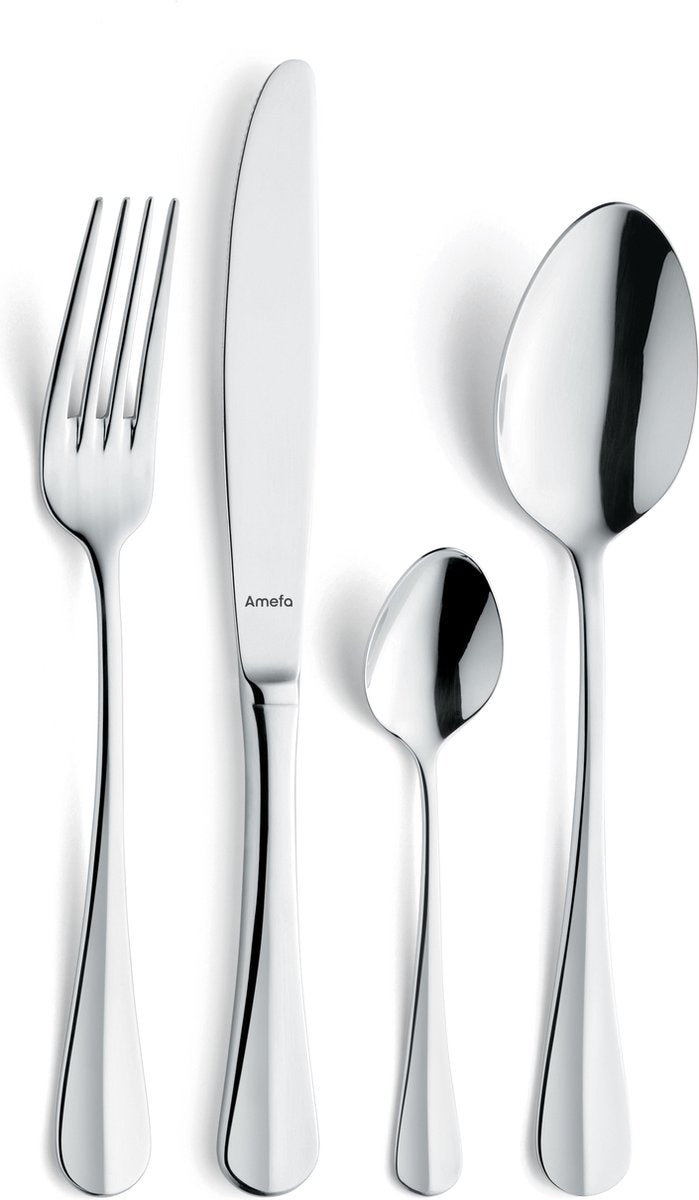 Amefa Baguette 78-delige Bestekset – 12 Personen – Zilver – In Luxe Houten Cassette-Hoogwaardig 18/10 chroomnikkelstaal