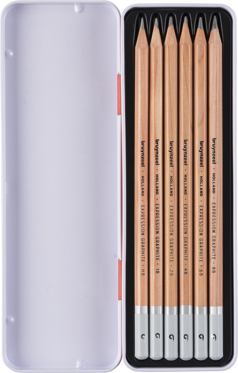 Bruynzeel Expression grafietpotloden - blik - 6 stuks