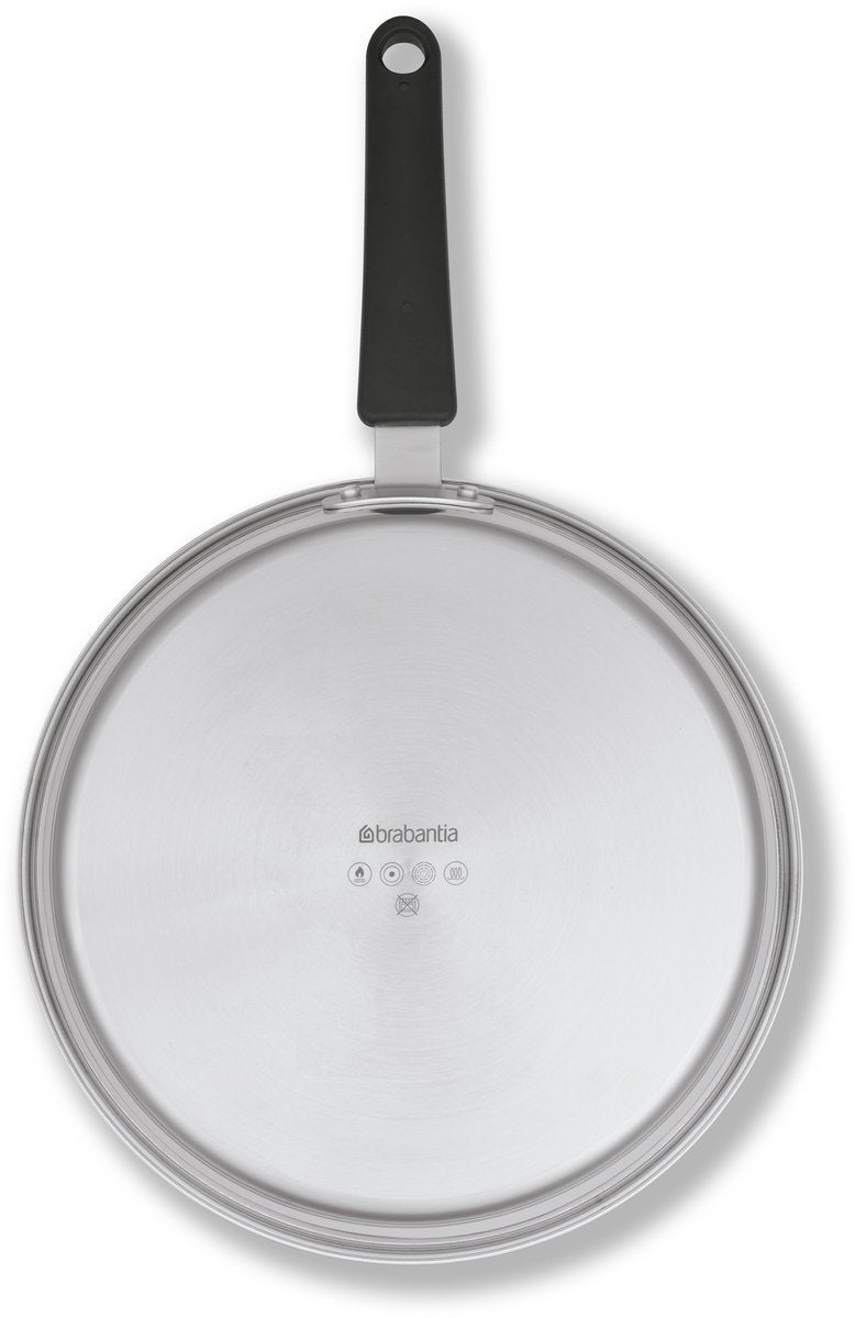Brabantia Enjoyment Koekenpan - Ø 24 cm - RVS Koekenpan - 100% PFAS Vrij - Geschikt voor Inductie - Roestvrijstalen Pan