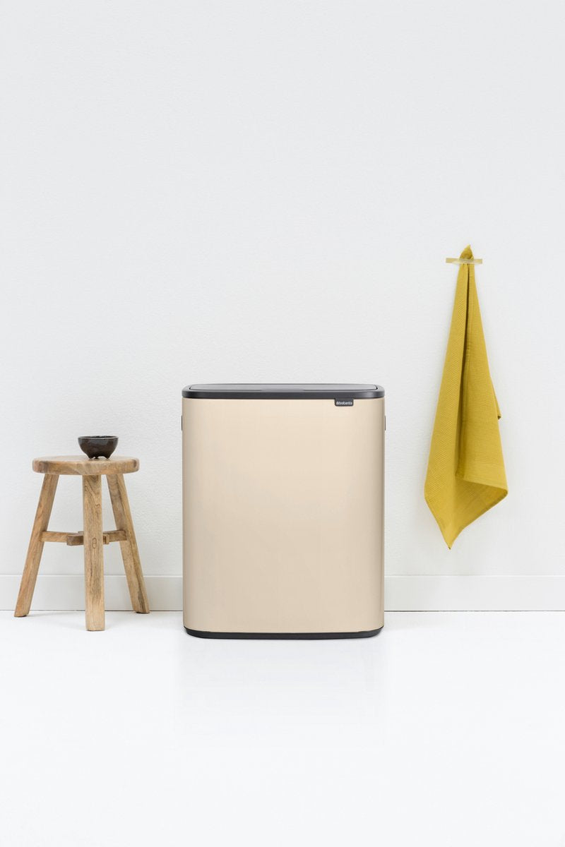 Brabantia Bo Touch Bin Prullenbak - 1 vak - 60 liter - Soft Beige