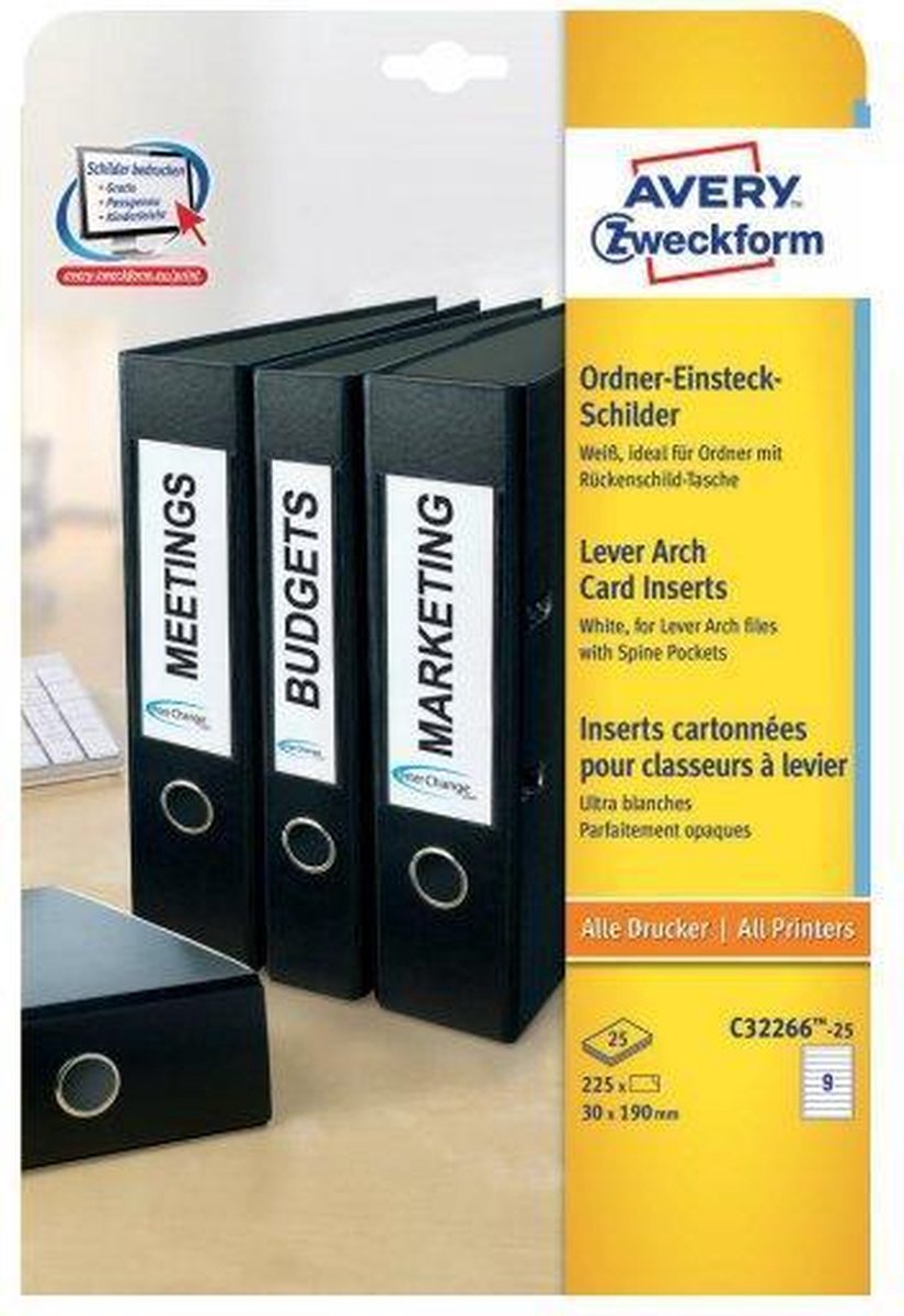Avery printer labels C32266-25