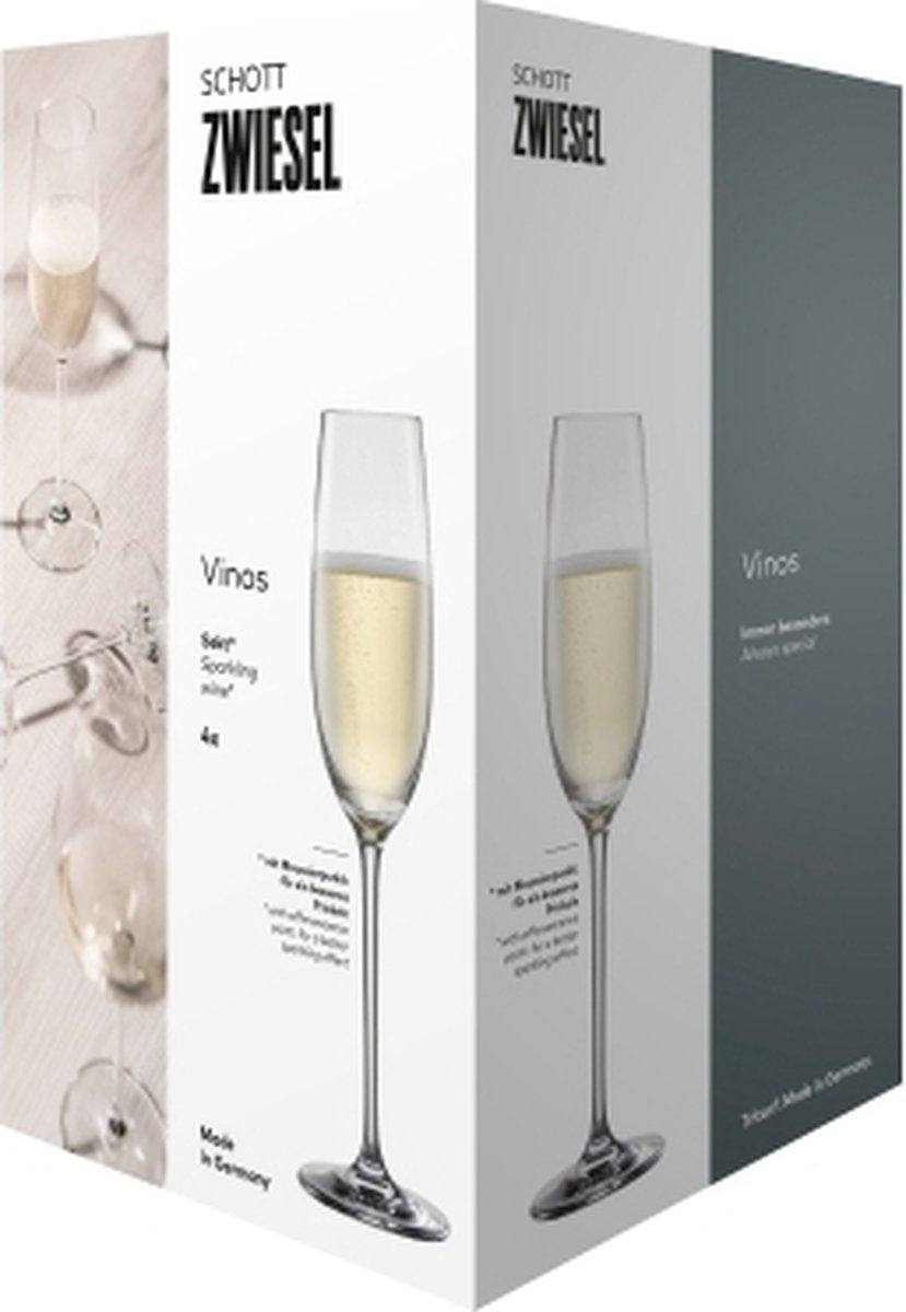 Schott Zwiesel Vinos Champagneglas - 238ml - 4 glazen
