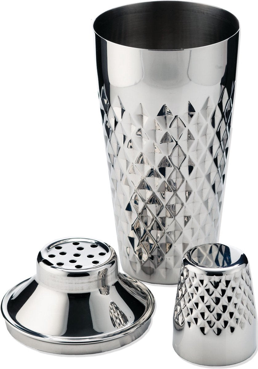 Viski Faceted Cocktailshaker - roestvrijstaal - 740ml