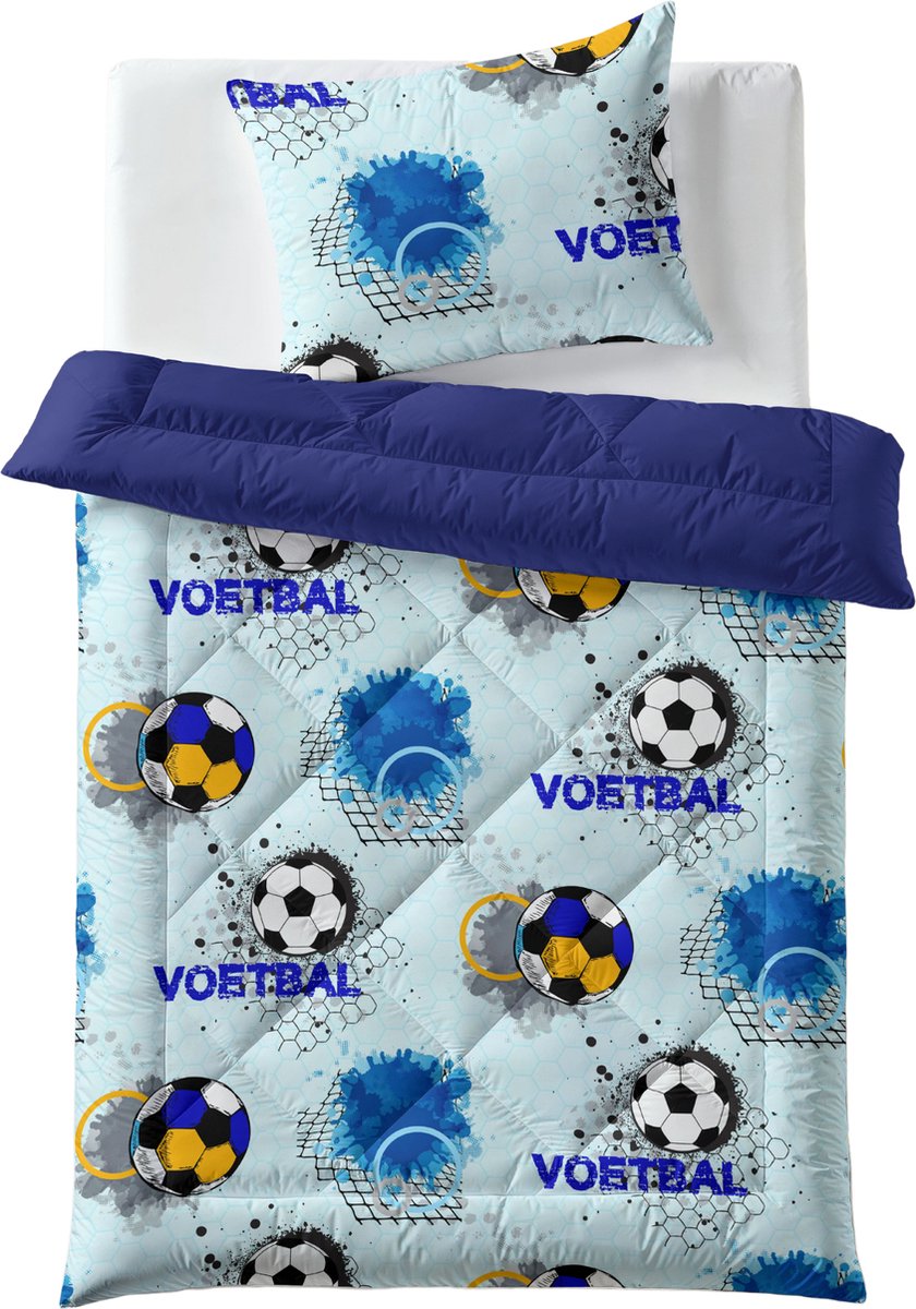 Zelesta Comfort Kids Soccer Dream 140x200 - Kinderdekbedovertrek - 30 dagen proefslapen - Wasbaar hoesloos kinderdekbed - Bedrukt kinderdekbed - All Year Winterdekbed & Zomerdekbed