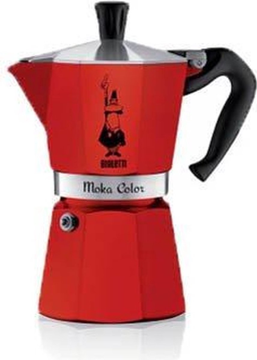Bialetti Moka Express 3-Cup Red – Espresso Maker – Aluminium – 130 ml