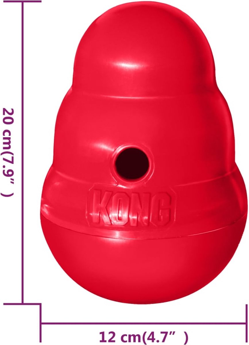 KONG Snack Dispenser Wobbler - Dog Toy - size L - 19 cm - Red