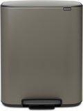 Brabantia Bo Prullenbak - 60 liter - 1 vak - Platinum